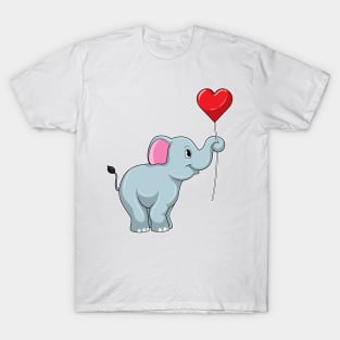 Elephant with Heart Balloon T-Shirt